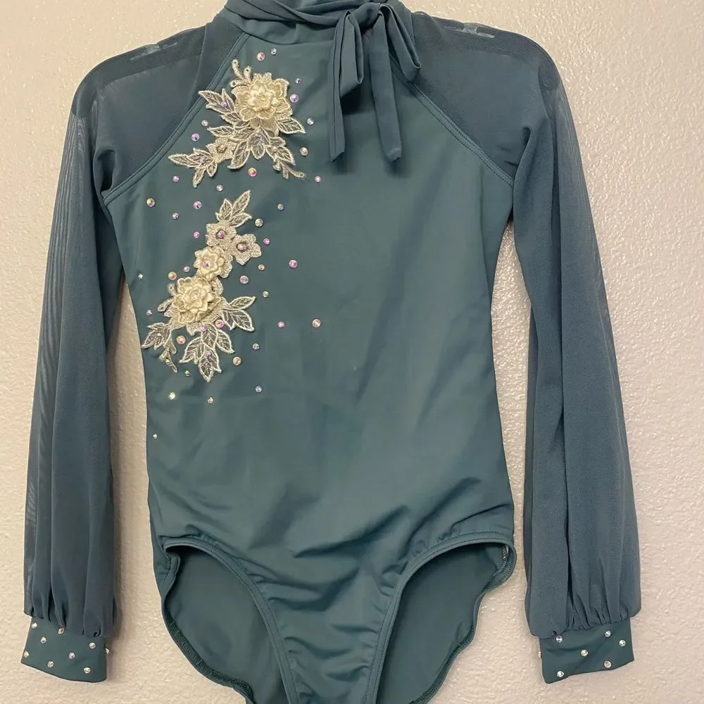 Weissman Balera solo Dance costume juniper Long custom Leotard MT11449 MC